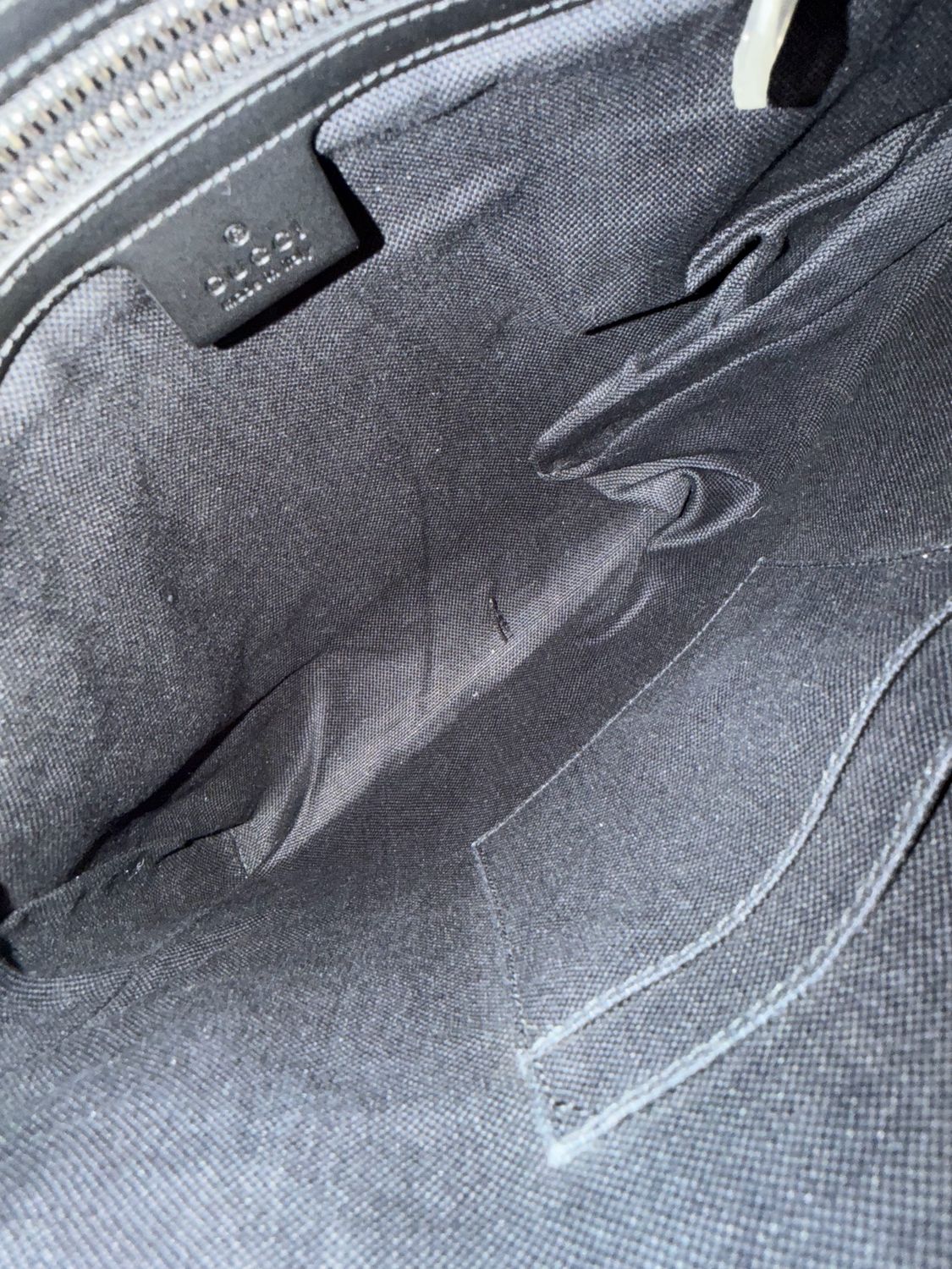 Gucci Monogram Web Strap Supreme Black Gray Crossbody