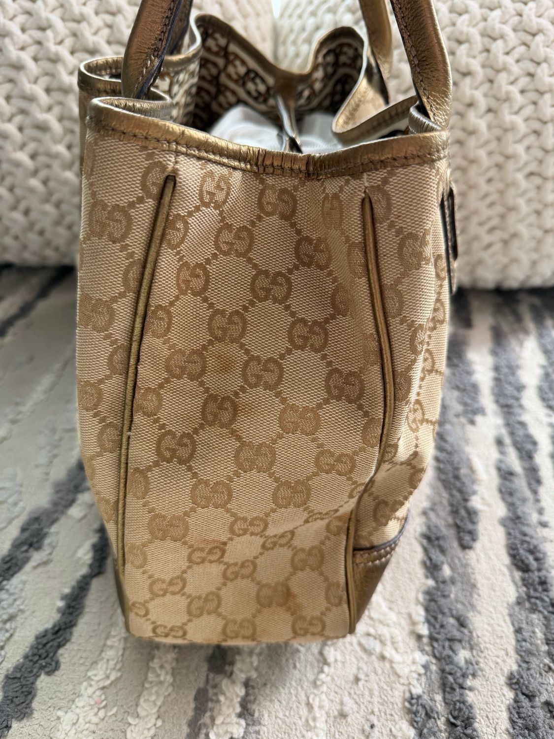 Gucci Monogram Canvas Princy Tote Shoulder