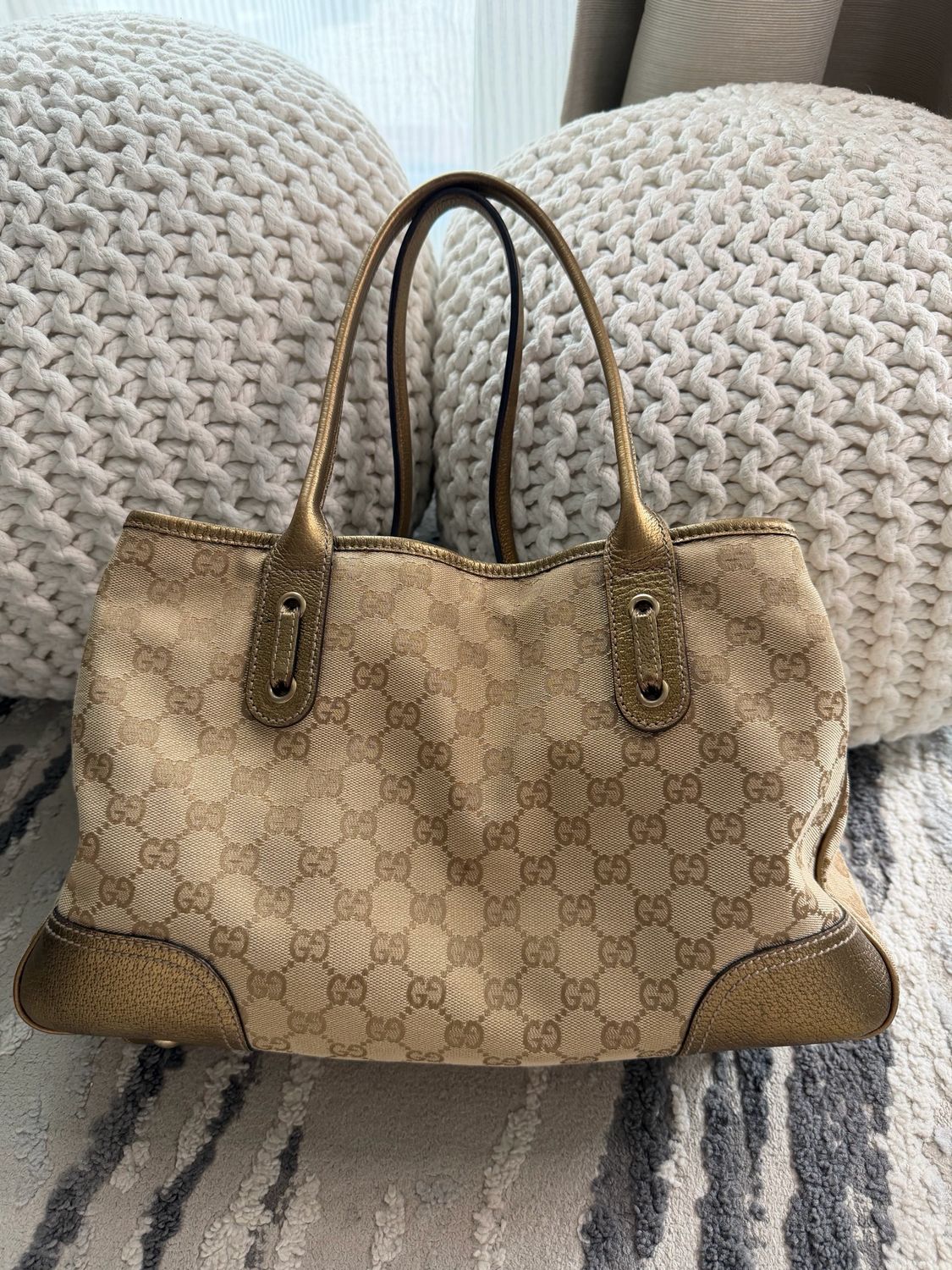 Gucci Monogram Canvas Princy Tote Shoulder