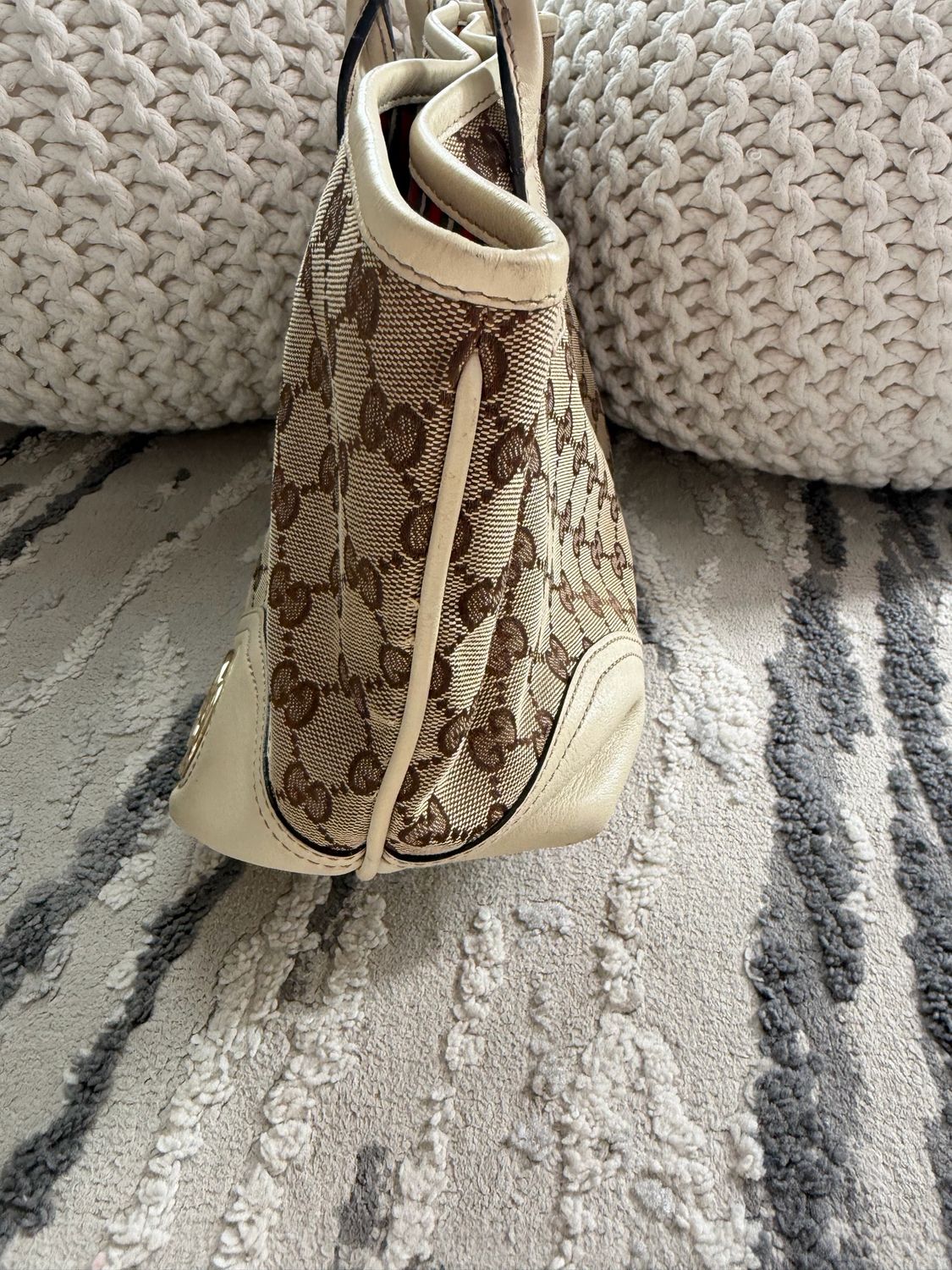 Gucci Monogram Canvas New Britt Tote Medium Shoulder