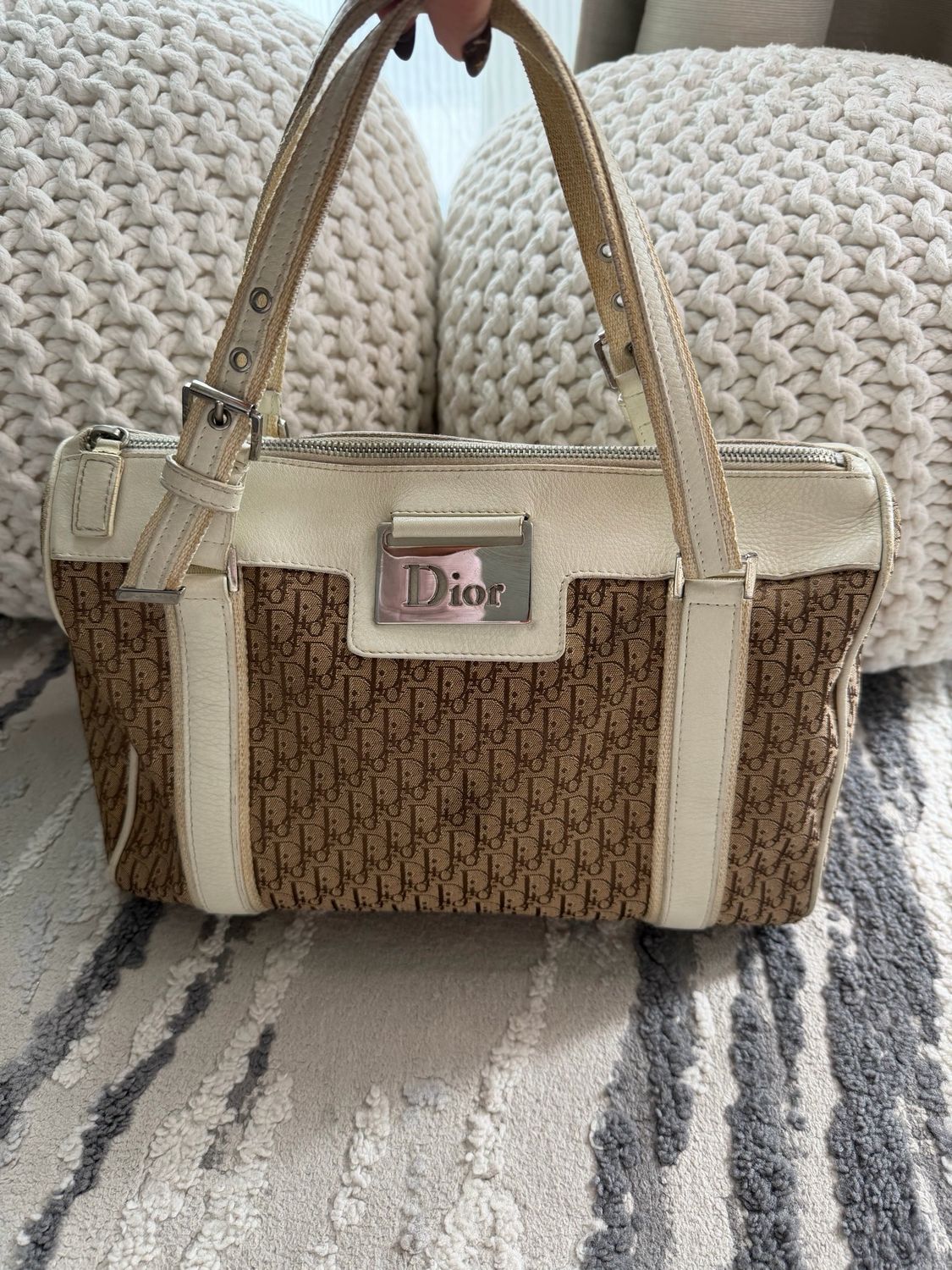 Christian Dior Boston Trotter Oblique Tote Shoulder