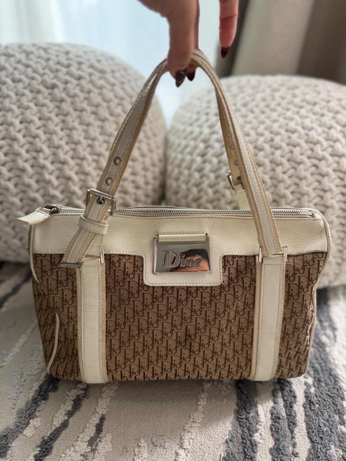 Christian Dior Boston Trotter Oblique Tote Shoulder