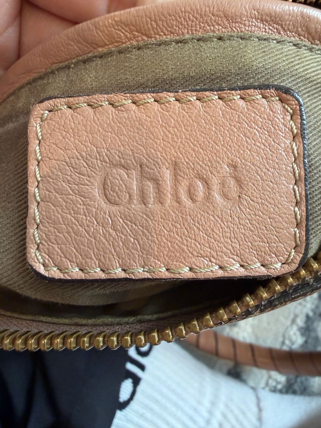 Chloe Pebbled Leather Marcie Saddle Tote Medium