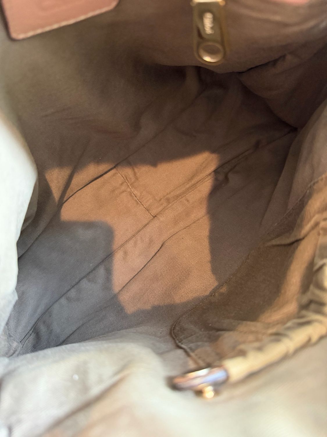 Chloe Pebbled Leather Marcie Saddle Tote Medium