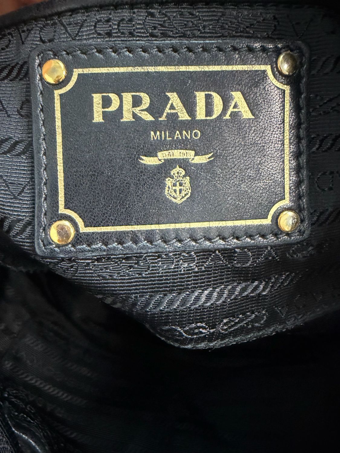 Prada Nylon Gaufre Tessuto Tote Shoulder Bag Black