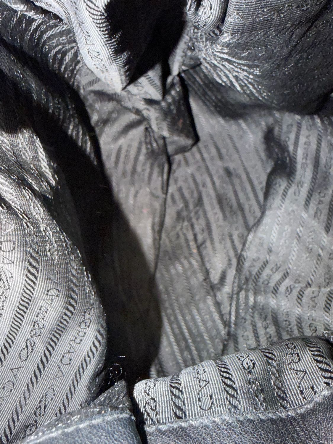 Prada Gaufre Nappa Leather Hobo Shoulder Sling Crossbody