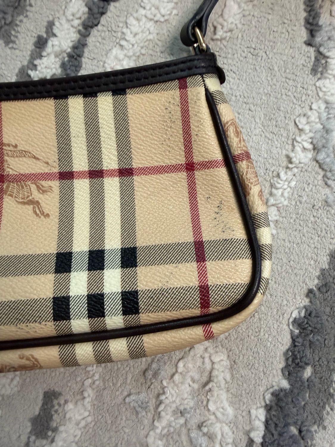 Burberry Haymarket Check Pochette Hobo Shoulder Bag