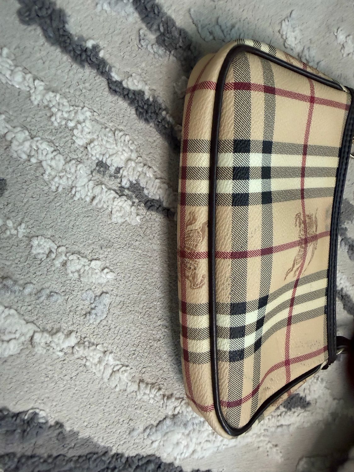 Burberry Haymarket Check Pochette Hobo Shoulder Bag