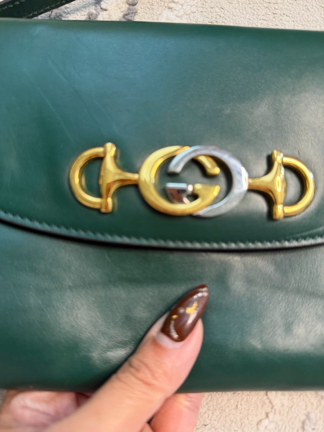 Gucci Zumi Soft Leather Horsebit Handle Clutch