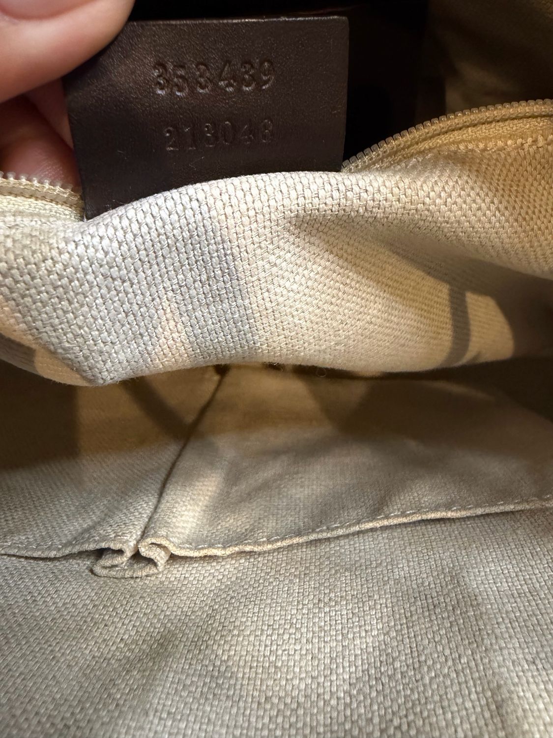 Gucci Monogram Supreme Crossbody Messenger Tote