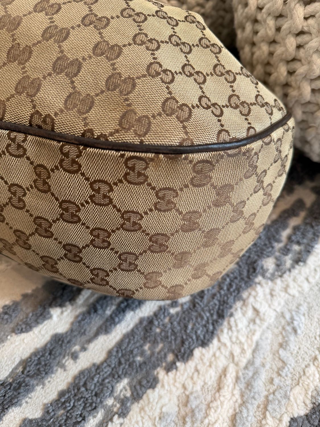 Gucci Monogram Canvas Sukey Hobo Shoulder