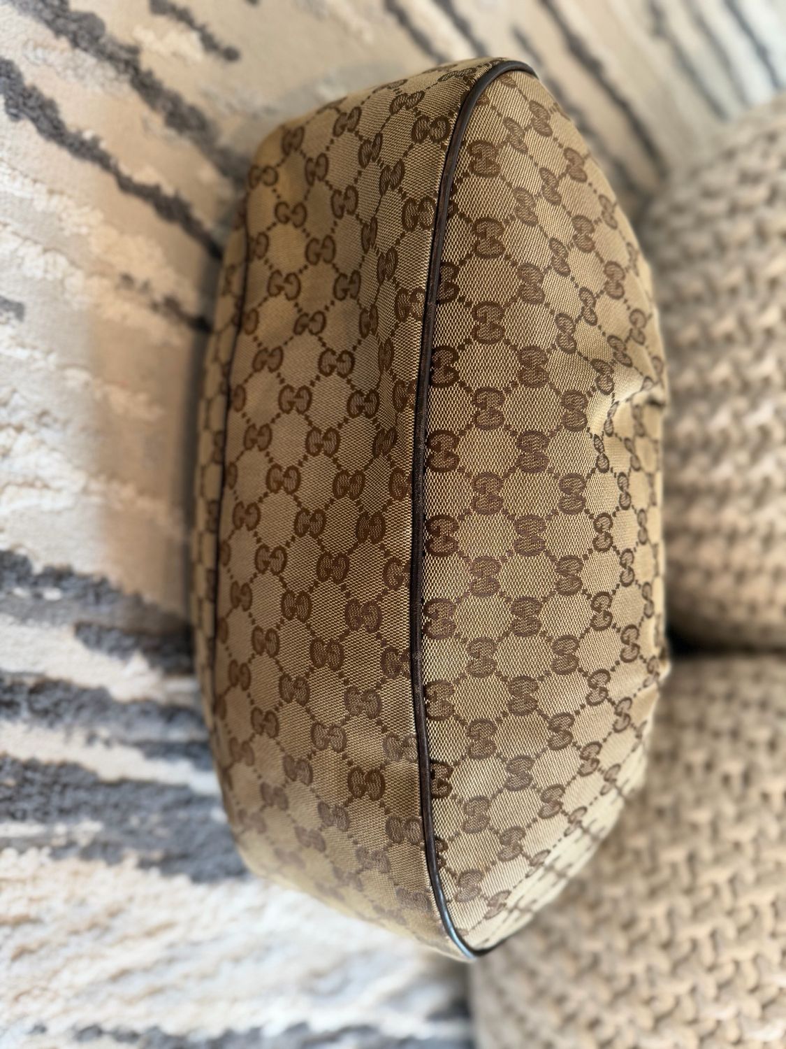 Gucci Monogram Canvas Sukey Hobo Shoulder