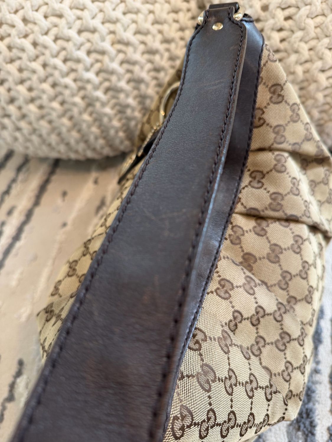 Gucci Monogram Canvas Sukey Hobo Shoulder