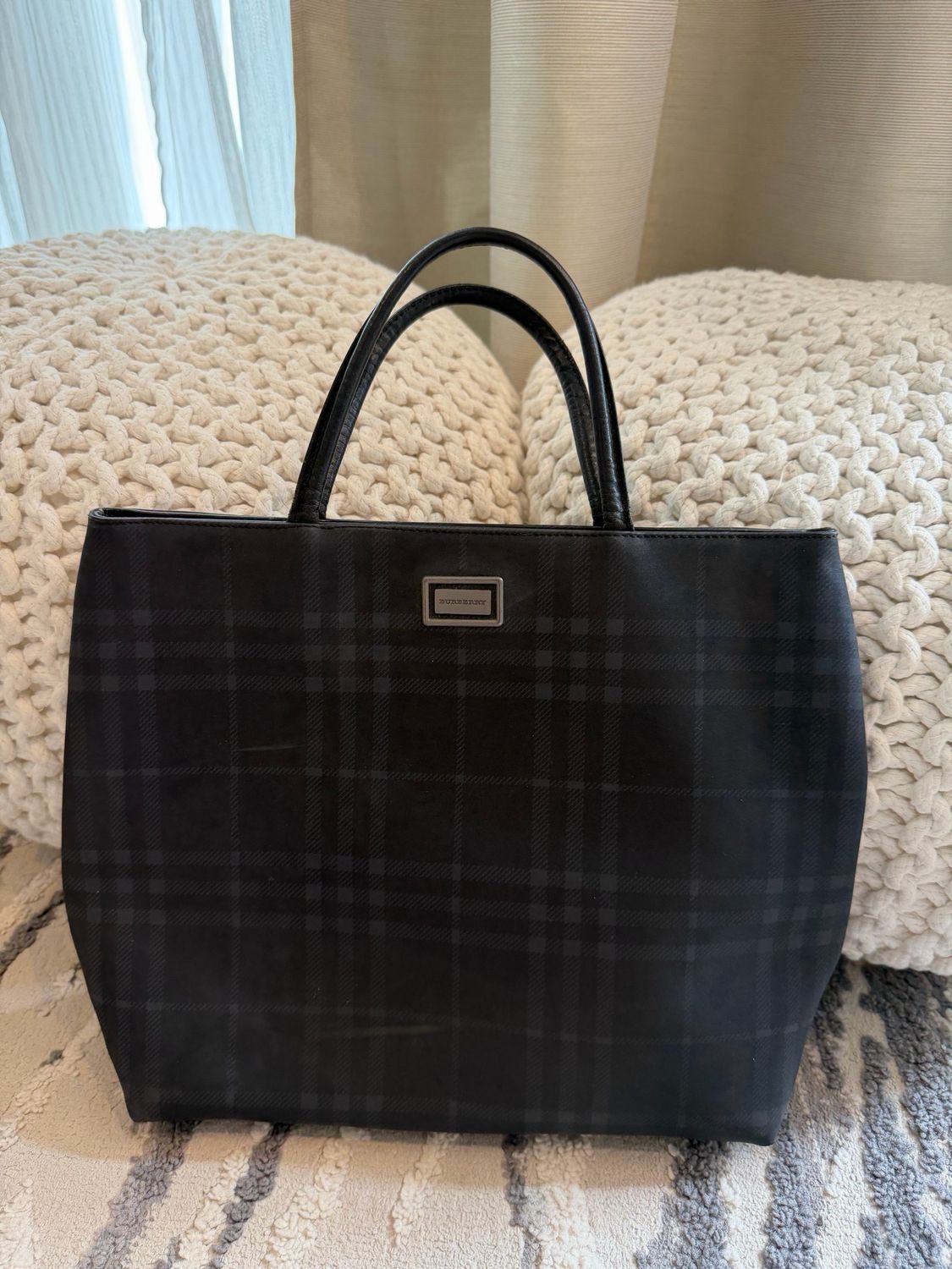 Burberry Vintage Check Top Handle Tote