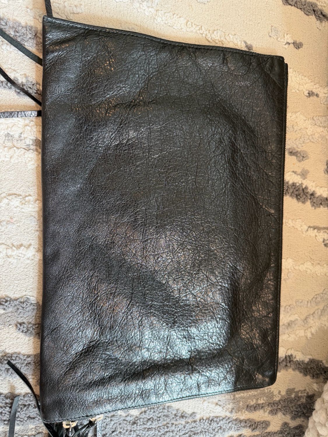 Balenciaga City Clutch Zip Around Black 