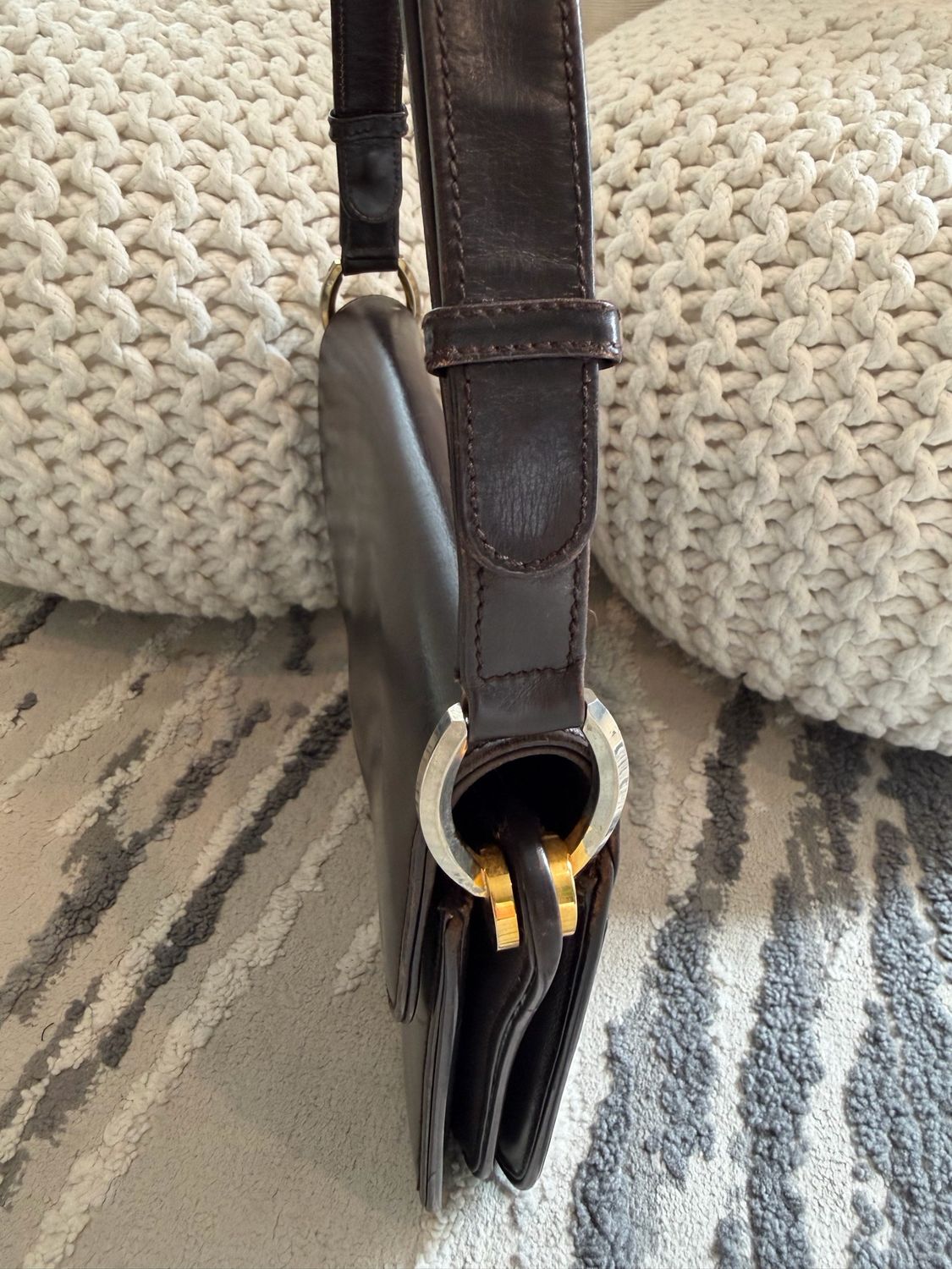 Gucci Vintage Soft Leather Hobo Shpulder Bag