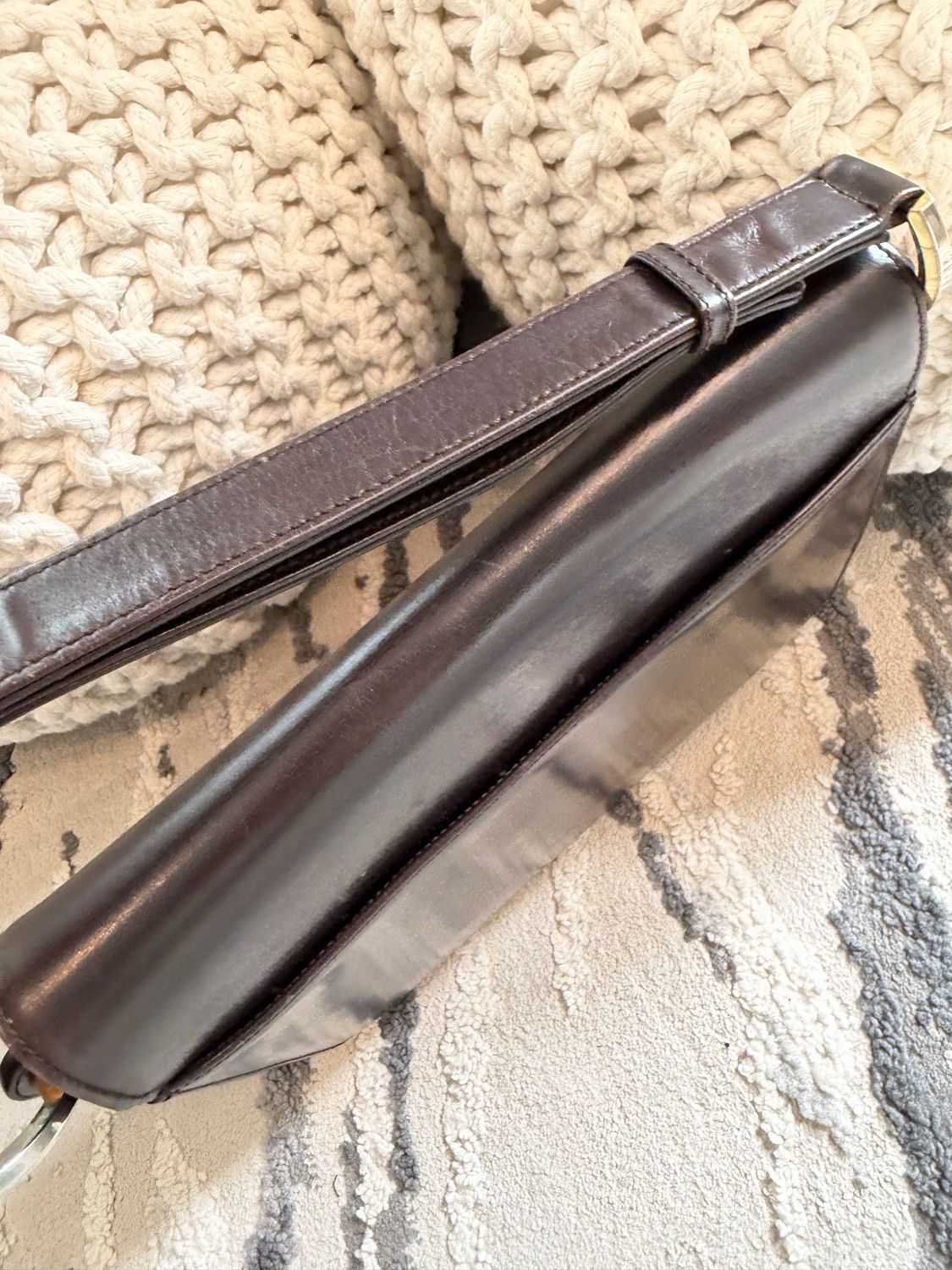 Gucci Vintage Soft Leather Hobo Shpulder Bag