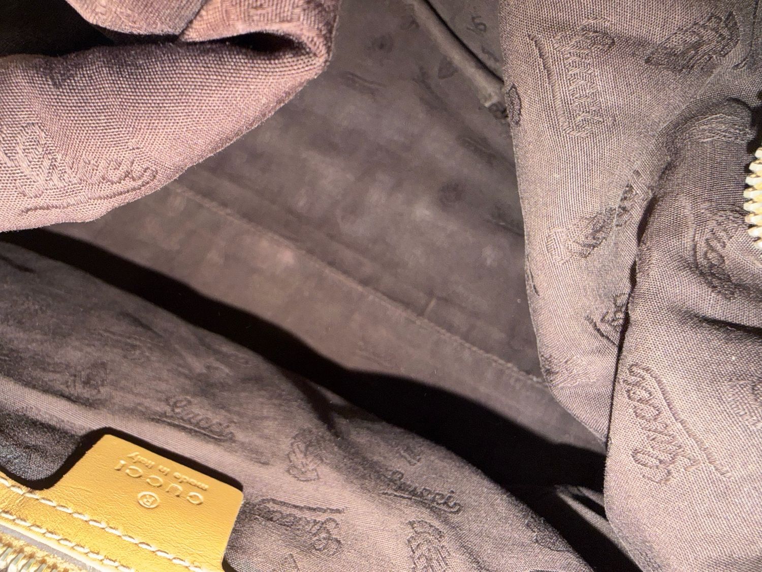 Gucci Monogram Canvas Hobo Horsebit Web Shoulder Bag