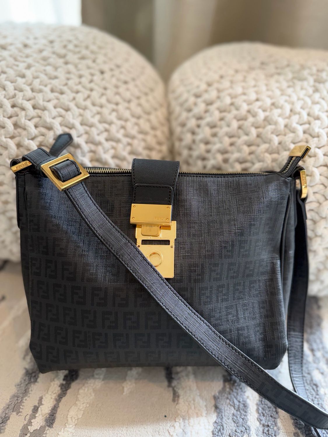 Fendi Zucchino Messenger Crossbody Sling