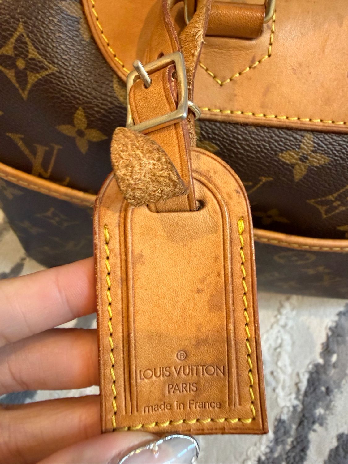 Louis Vuitton Monogram Deauville Top Handle Satchel Tote