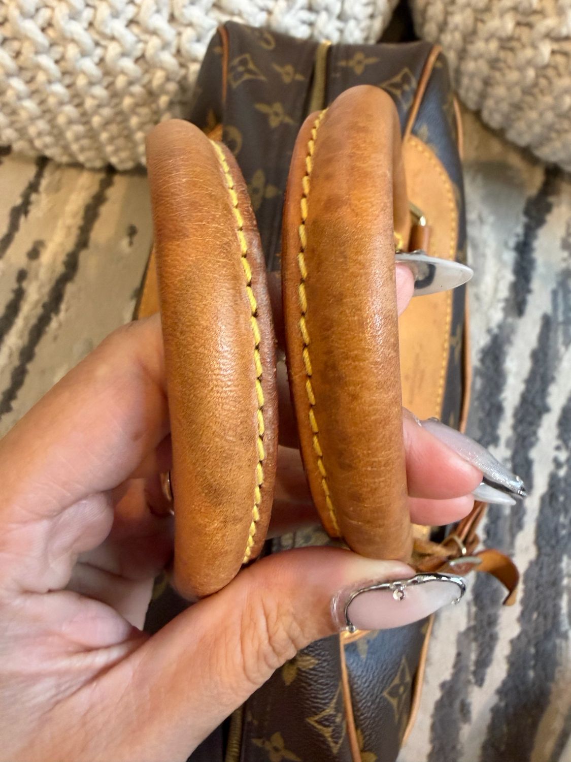 Louis Vuitton Monogram Deauville Top Handle Satchel Tote