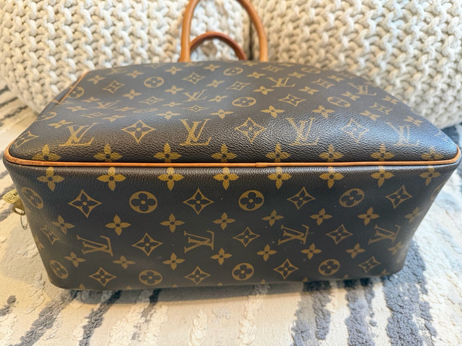 Louis Vuitton Monogram Deauville Top Handle Satchel Tote
