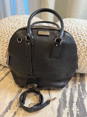 Burberry Heritage Grained Leather Orchard Bowler Messenger Crossbody