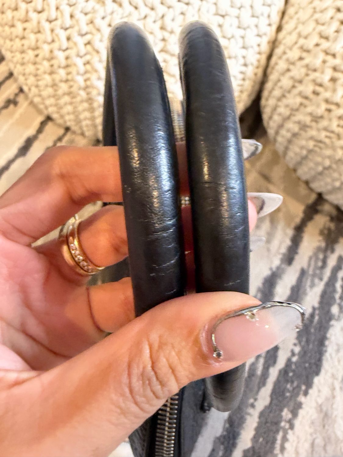 Burberry Heritage Grained Leather Orchard Bowler Messenger Crossbody