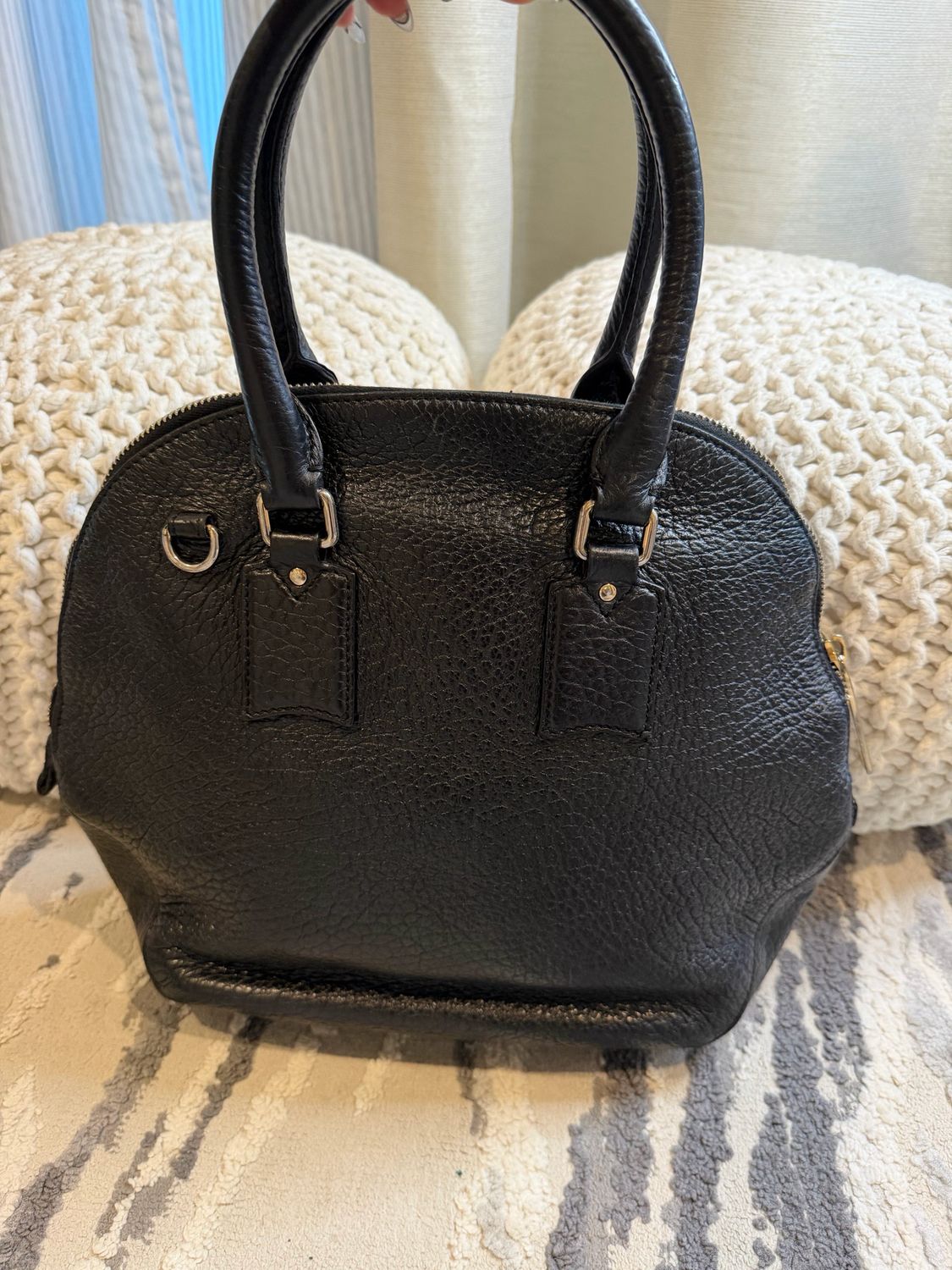 Burberry Heritage Grained Leather Orchard Bowler Messenger Crossbody