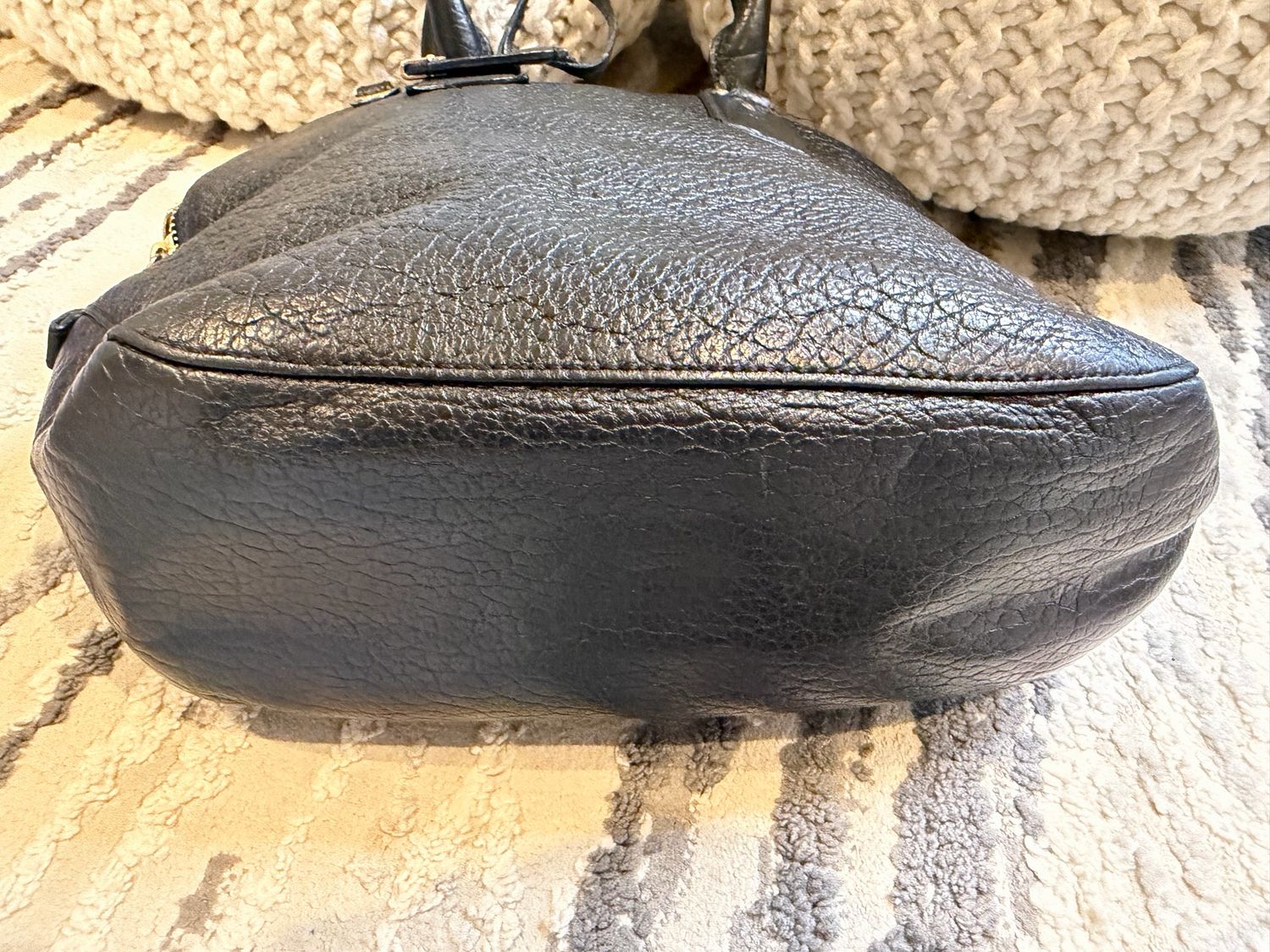 Burberry Heritage Grained Leather Orchard Bowler Messenger Crossbody