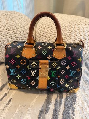Louis Vuitton Monogram Multicolor Takashi Murakami Speedy Bowler Satchel Noir