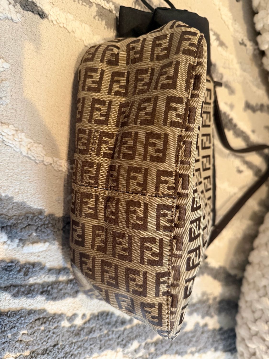 Fendi Zucca Baguette Canvas Hobo Mini Shoulder