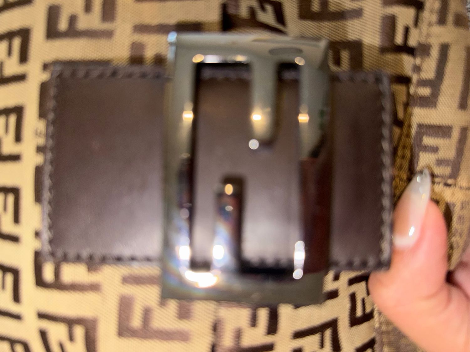 Fendi Zucca Baguette Canvas Hobo Mini Shoulder