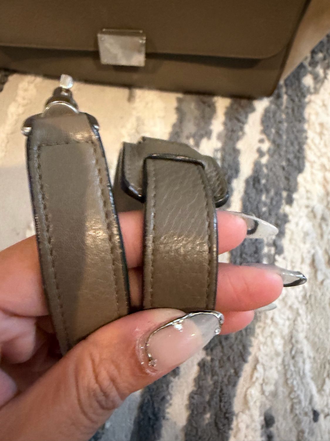 Celine Trapeze Medium Shoulder Pebbled Leather Suede