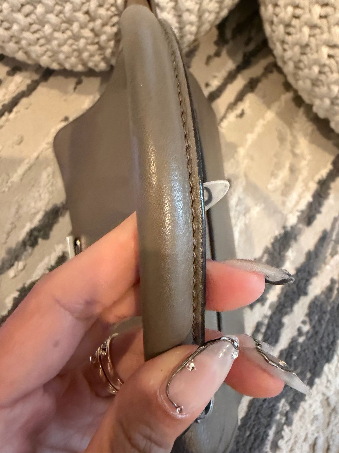 Celine Trapeze Medium Shoulder Pebbled Leather Suede