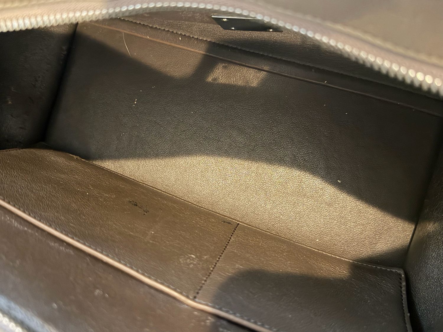 Celine Trapeze Medium Shoulder Pebbled Leather Suede