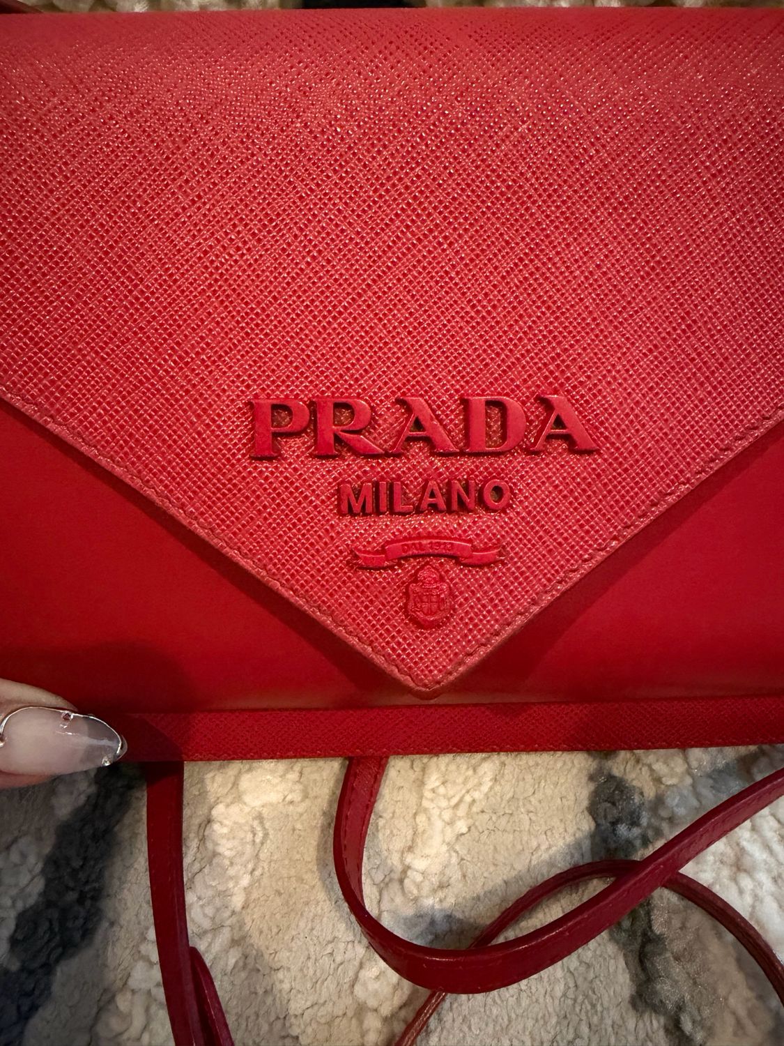 Prada Monochrome Envelope Saffiano City Messenger Crossbody
