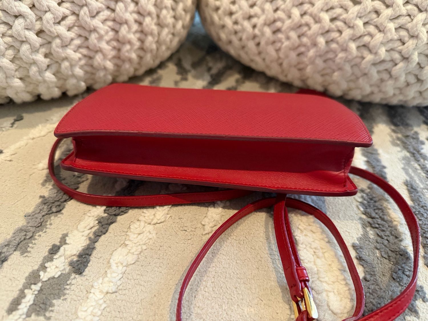 Prada Monochrome Envelope Saffiano City Messenger Crossbody