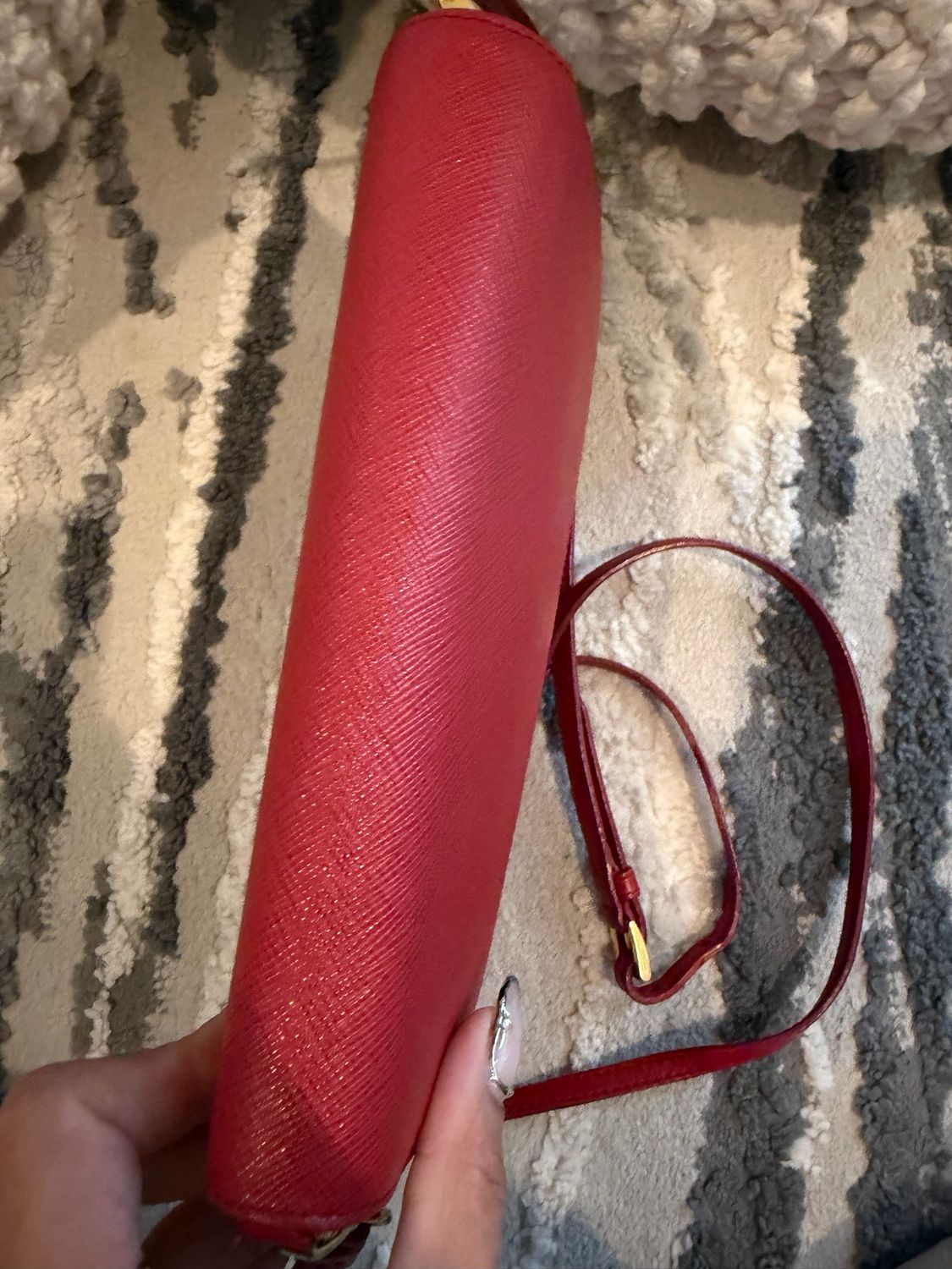 Prada Monochrome Envelope Saffiano City Messenger Crossbody