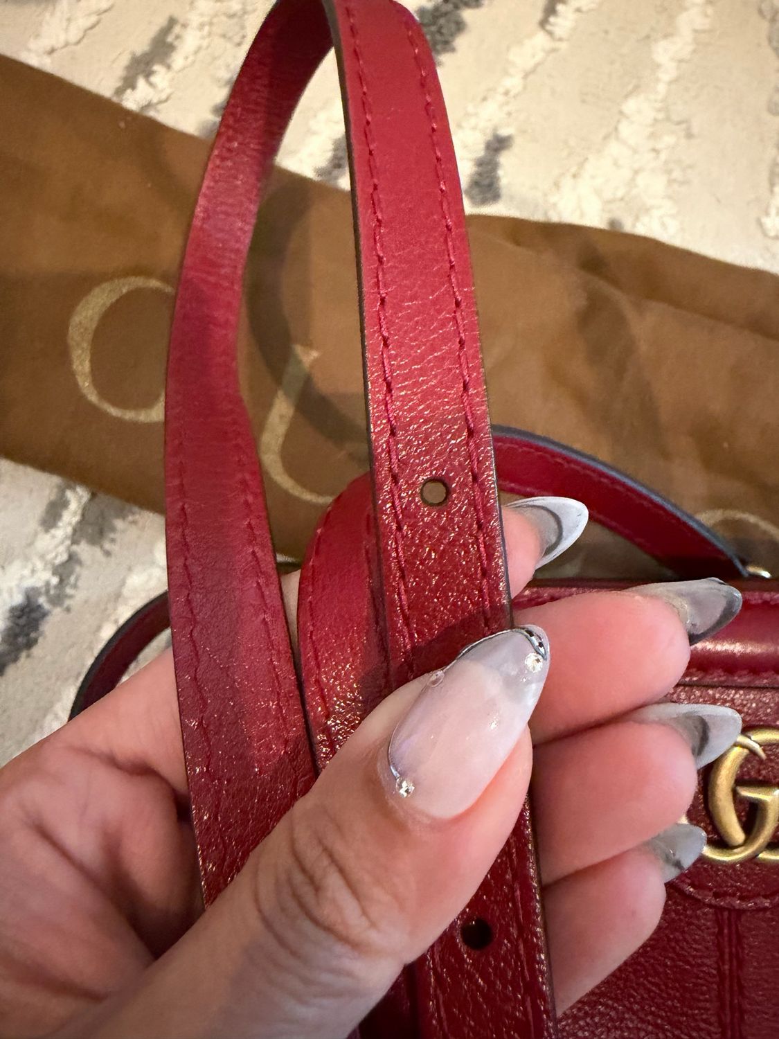 Gucci Leather RE(Belle) Messenger Crossbody Shoulder Sling Small