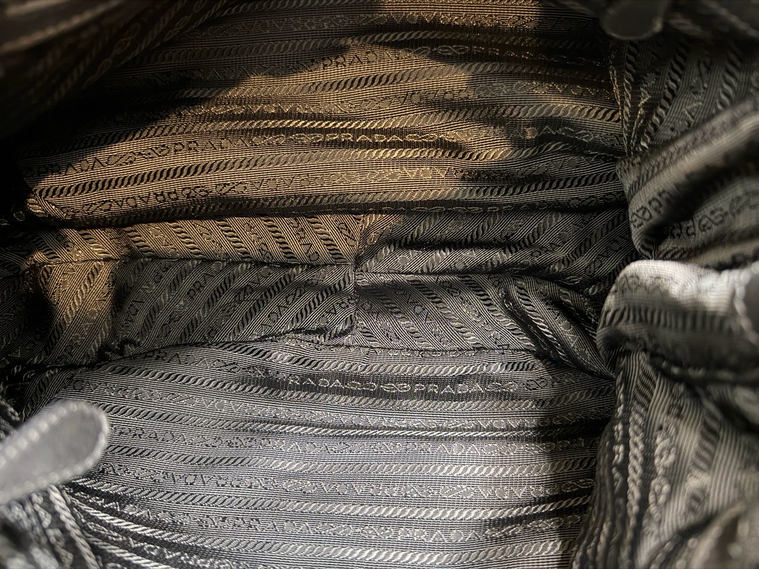 Prada Soft Calf Pleated Buckle Hobo Nero Shoulder Bag