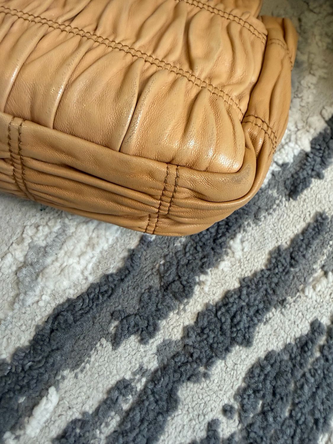 Prada Nappa Gaufre Flap Chain Shoulder Bag