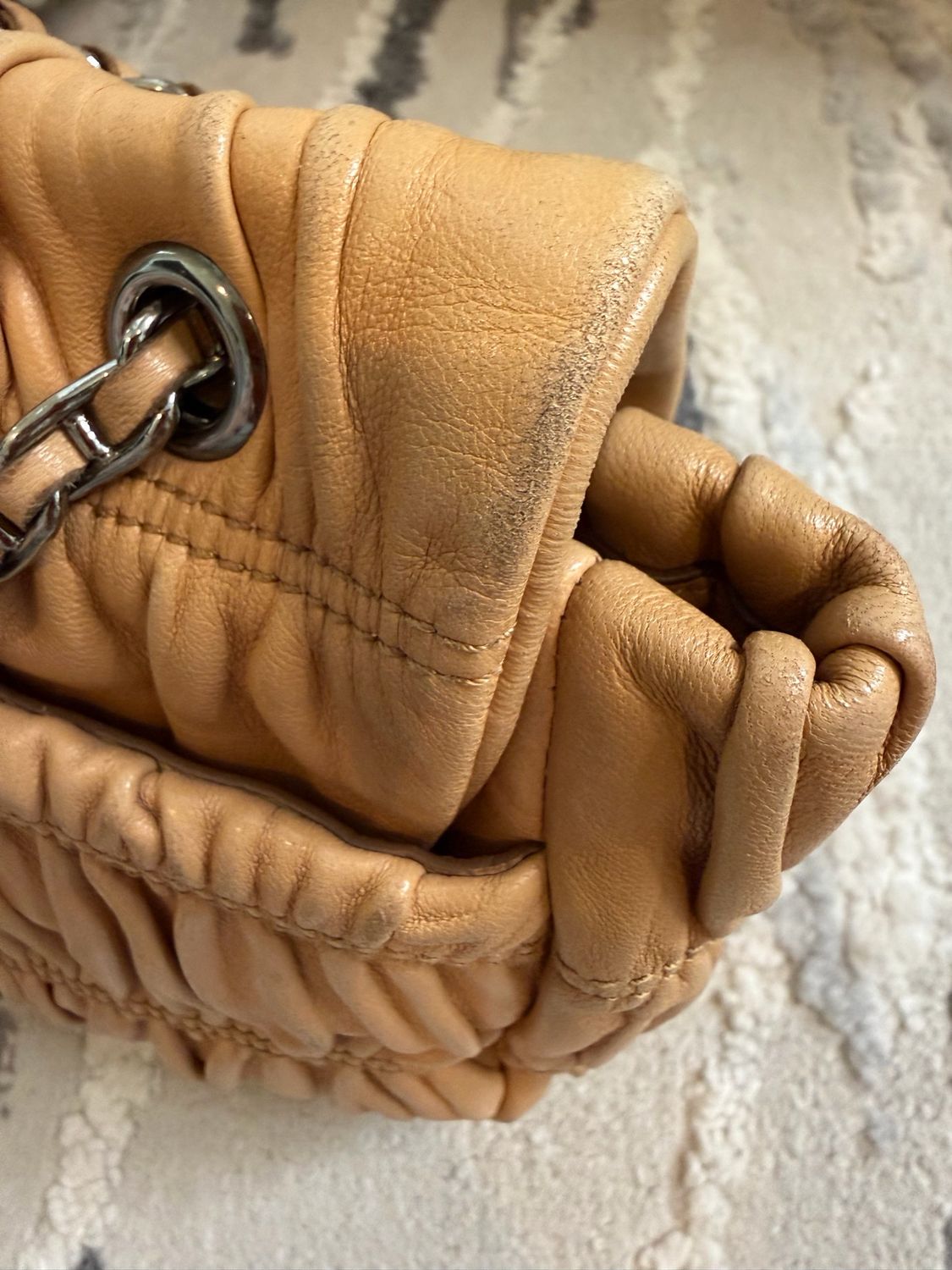 Prada Nappa Gaufre Flap Chain Shoulder Bag