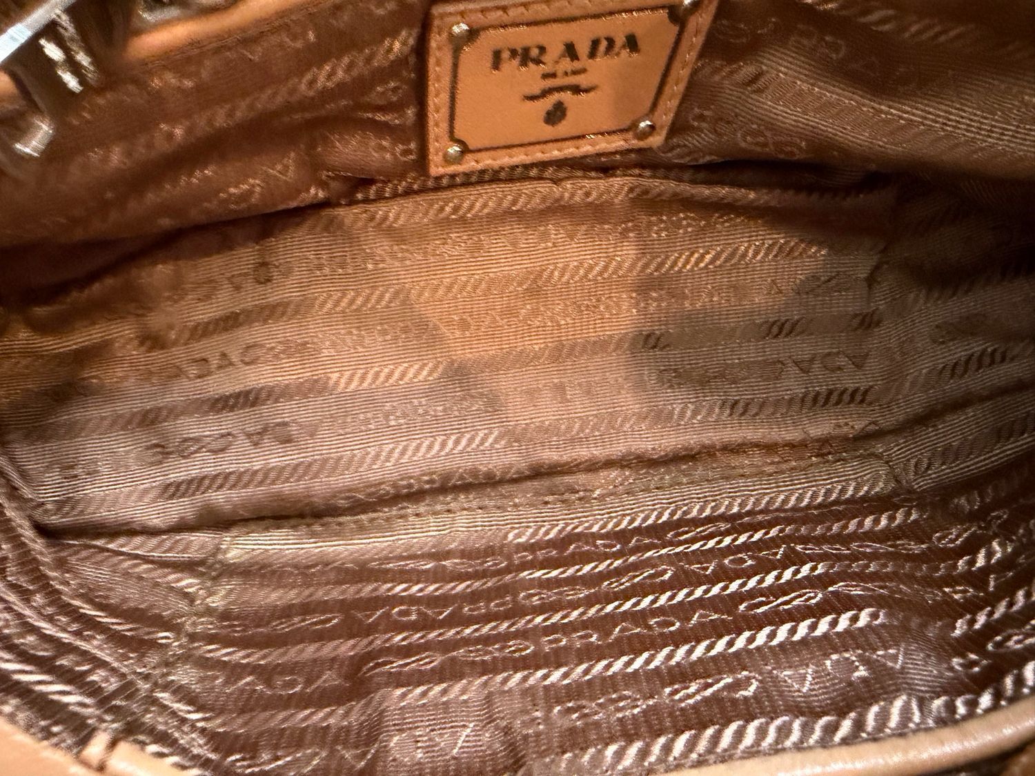 Prada Nappa Gaufre Flap Chain Shoulder Bag