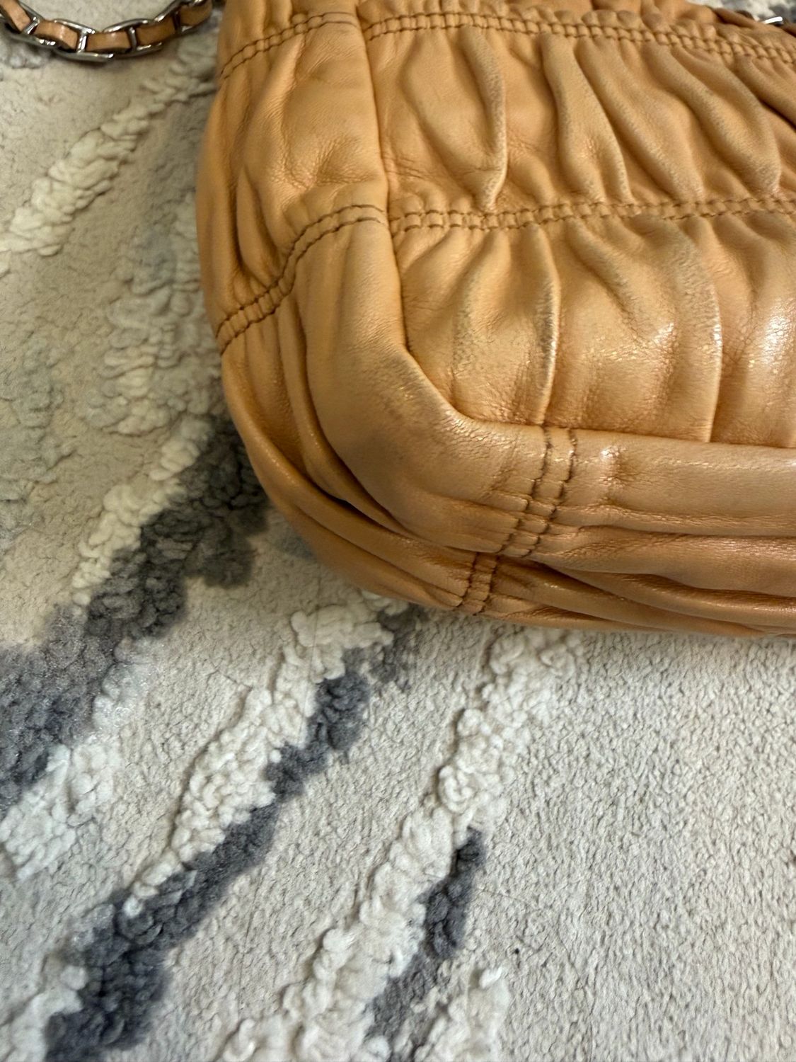 Prada Nappa Gaufre Flap Chain Shoulder Bag