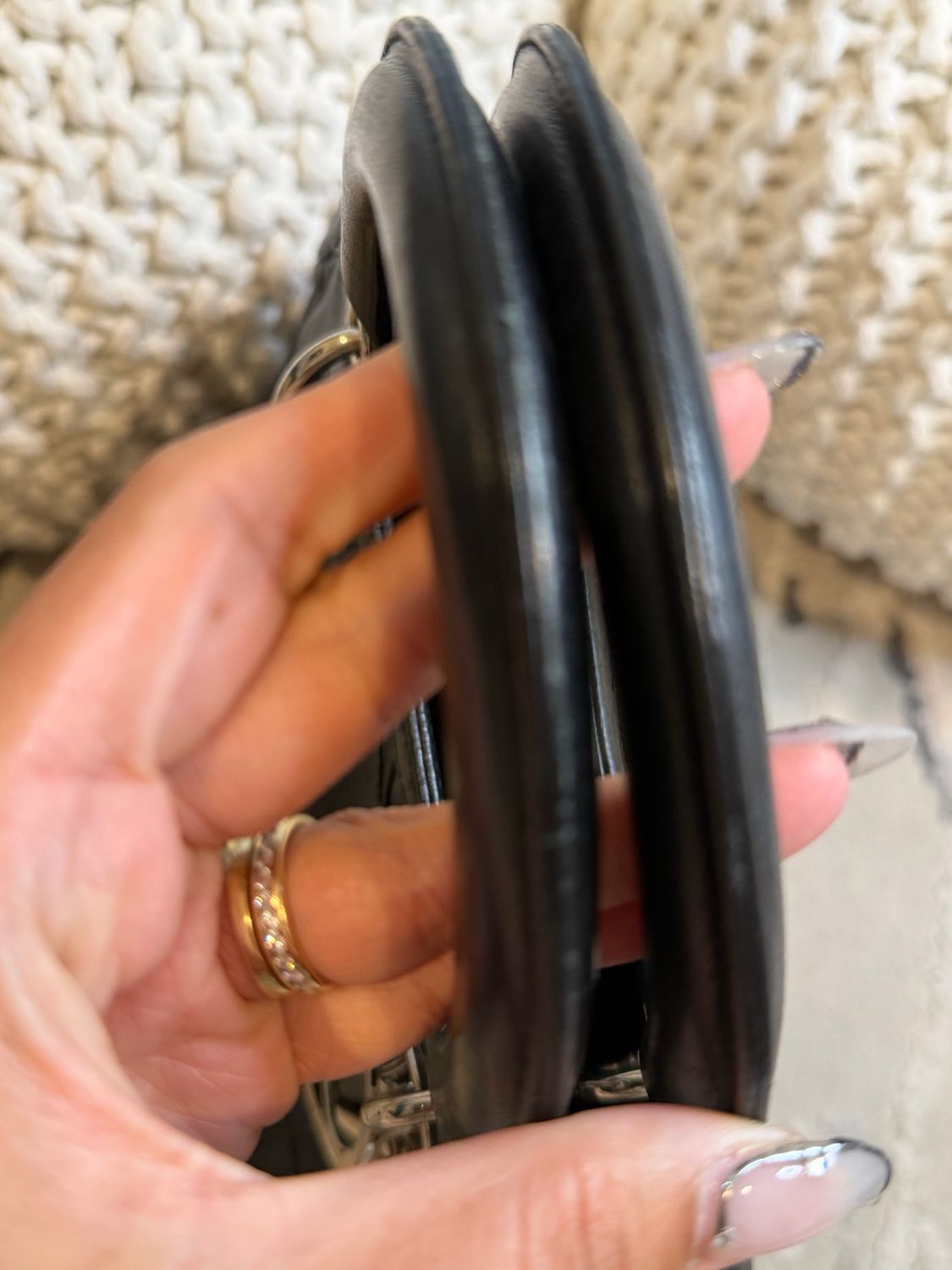 Christian Dior Cannage Top Handle Quilted Leather Granville