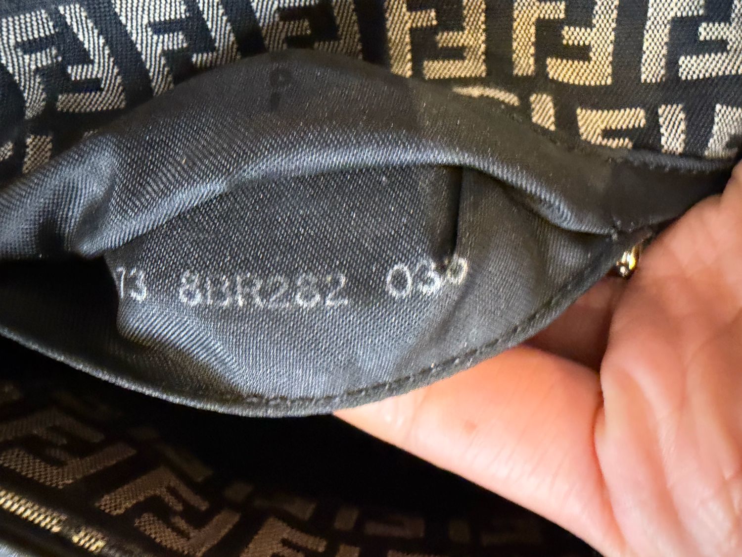 Fendi Zucca Baguette Flap Drawstring Hobo Shoulder Bag