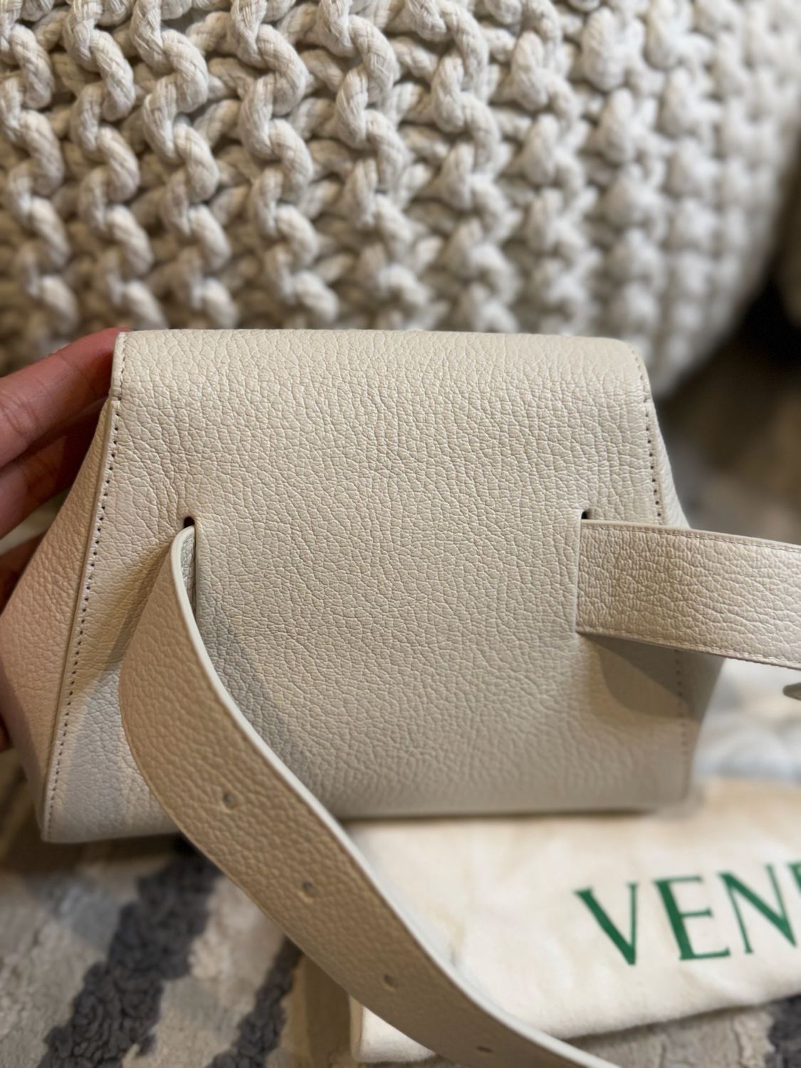 Bottega Venetta Leather Geometric Beltbag Bumbag