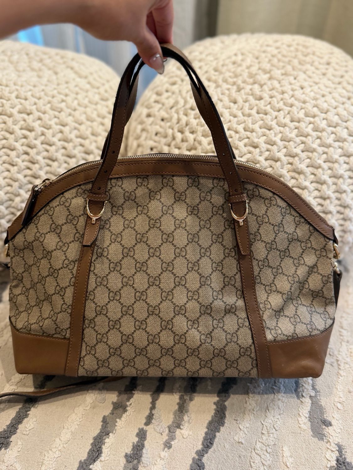 Gucci Monogram Supreme Tote Dome Crossbody Messenger