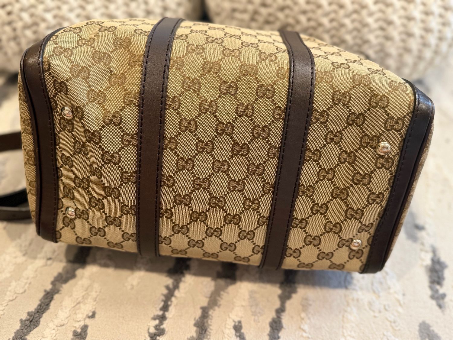 Gucci Joy Boston Bowler Messenger Canvas Crossbody